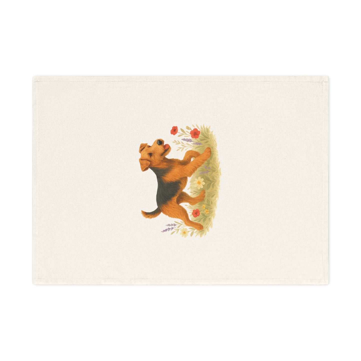 Welsh Terrier Cotton Tea Towel