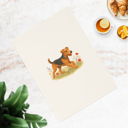 Welsh Terrier Cotton Tea Towel